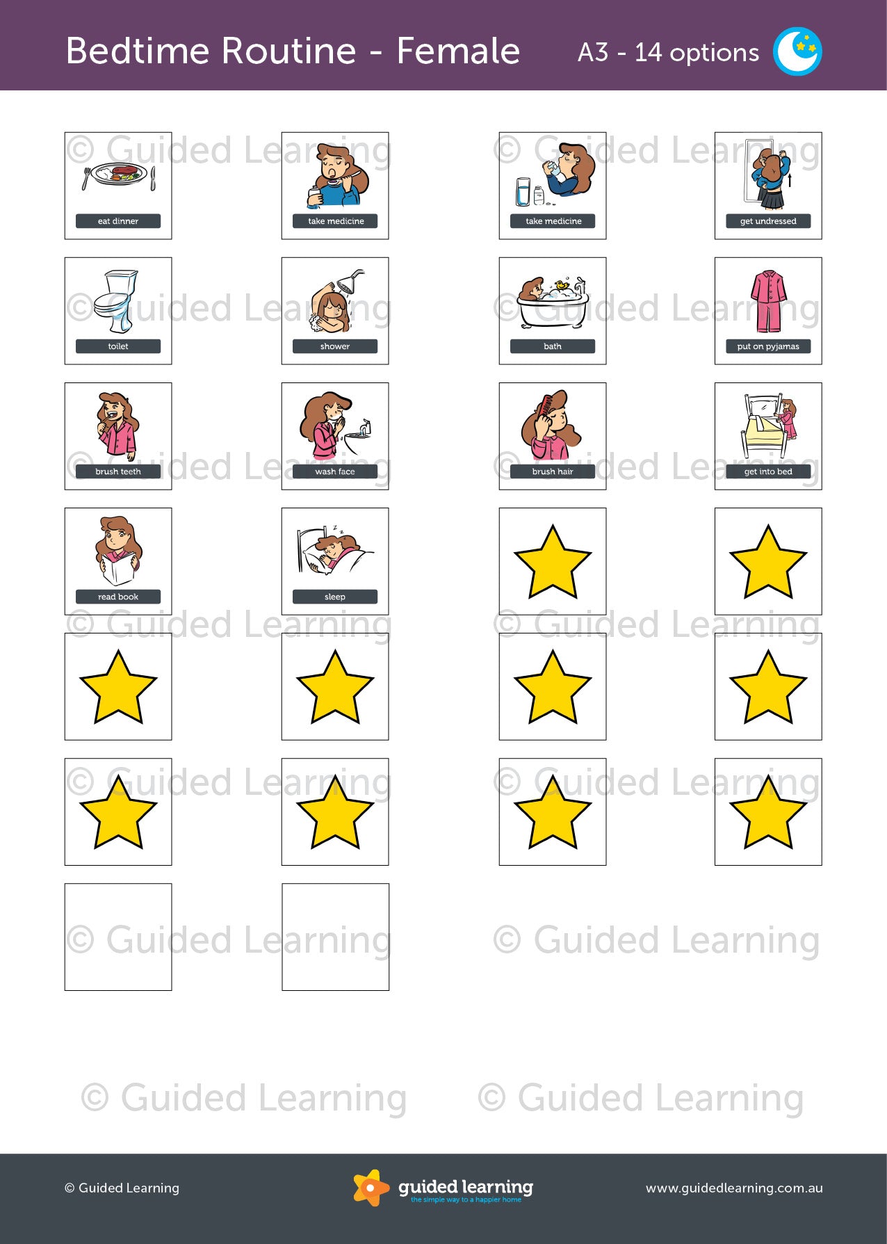 Bedtime Routine Chart For Kids