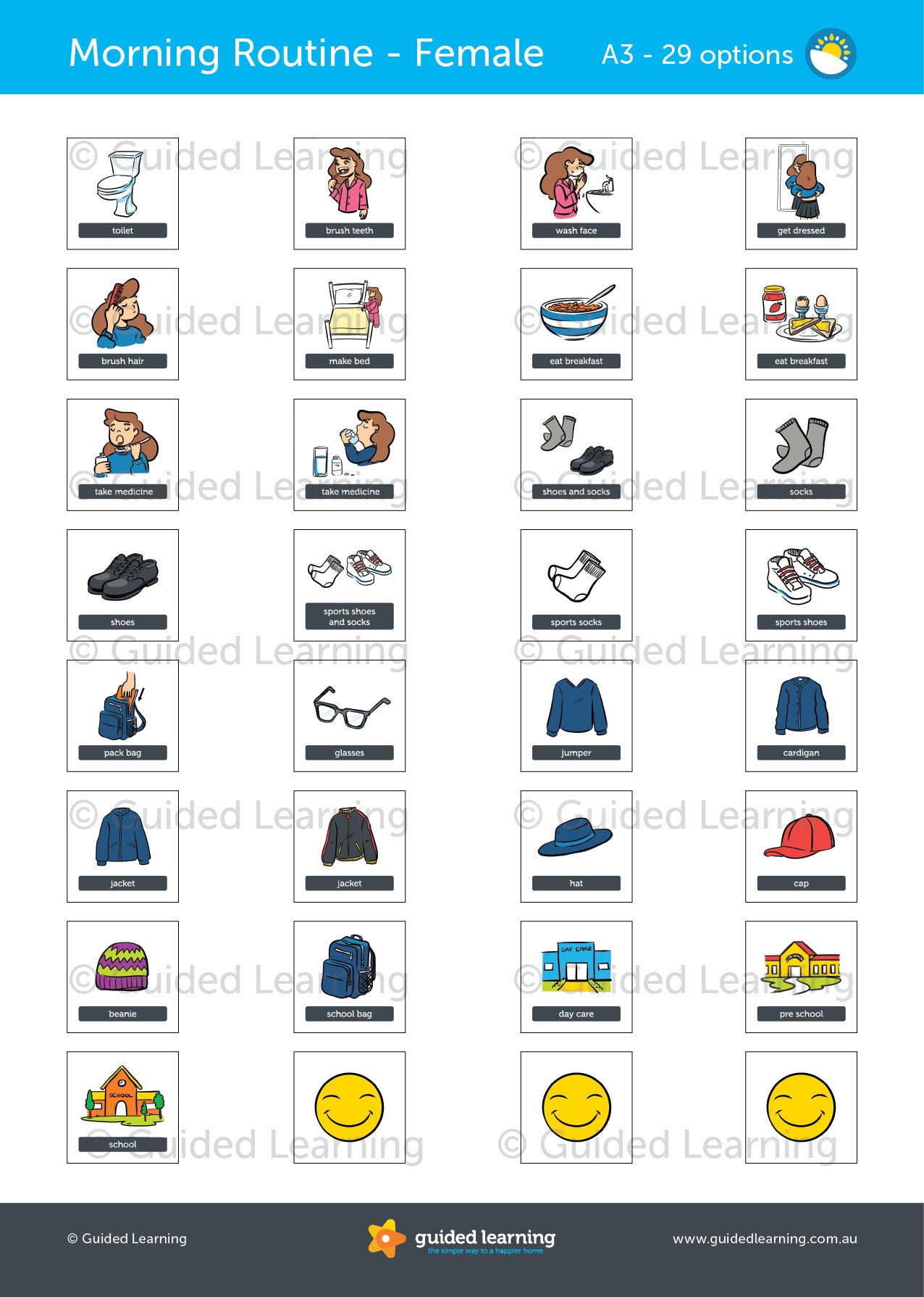 Morning Routine Chart For Kids