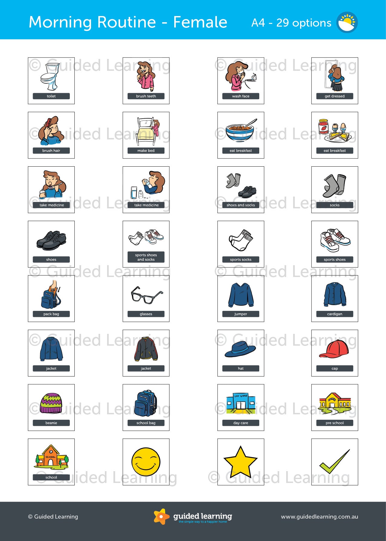 Morning Routine Chart For Kids