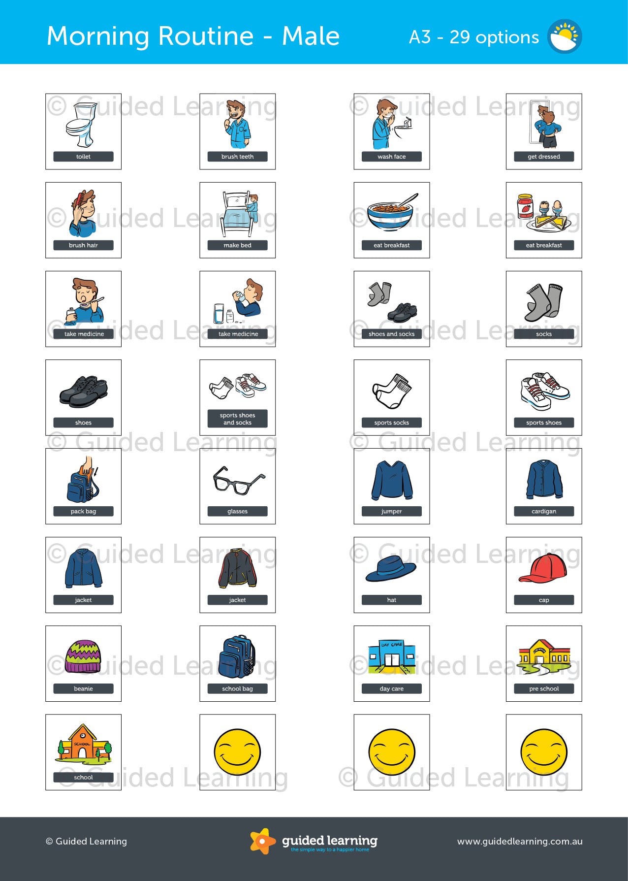 Morning Routine Chart For Kids
