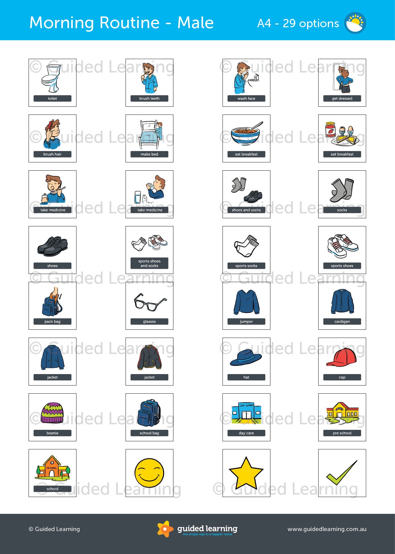 Morning Routine Chart For Kids