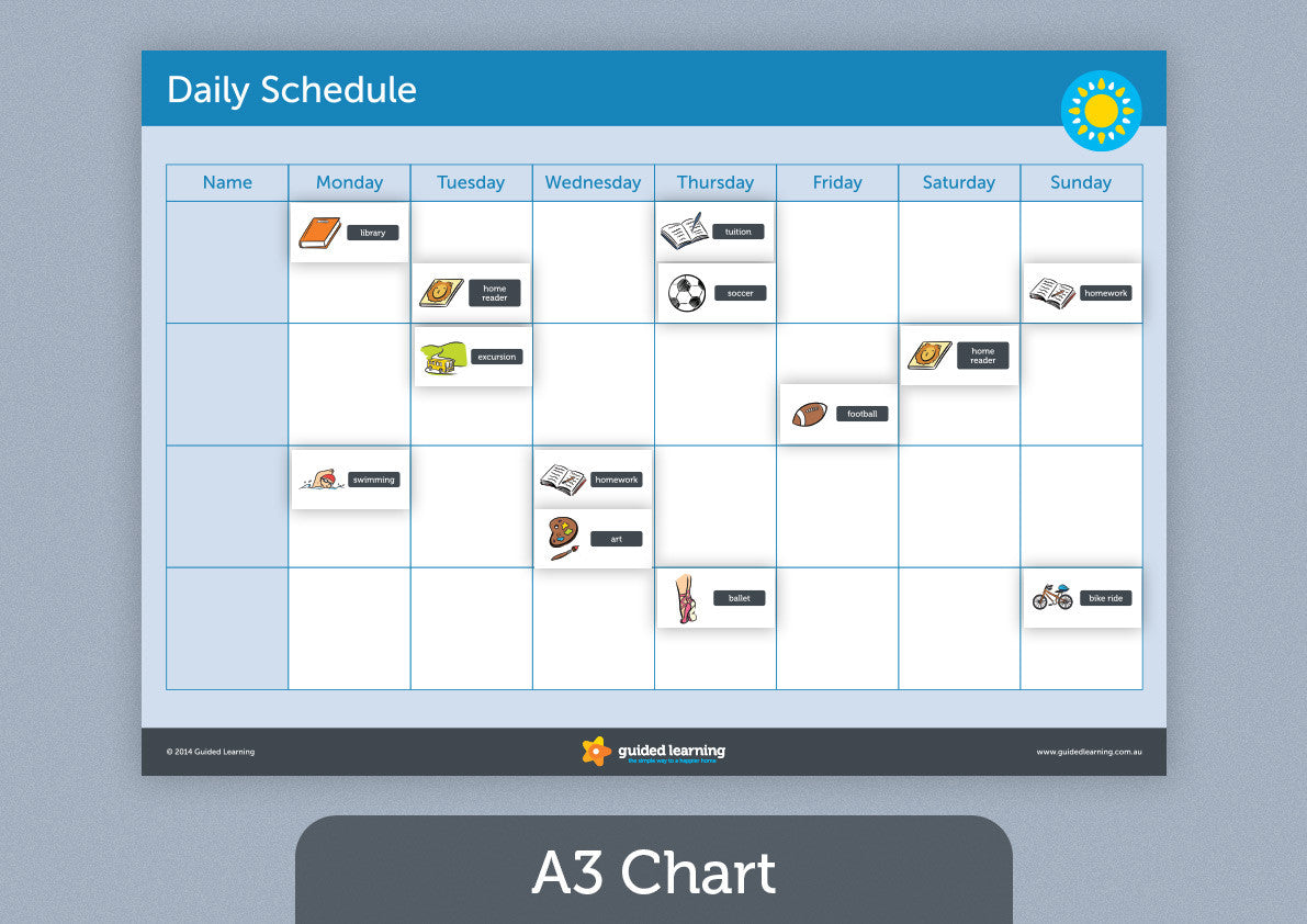 Daily Schedule Routine Chart For Kids